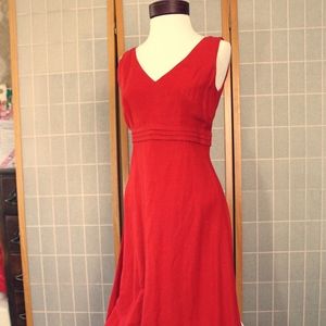 Red Linen Dress